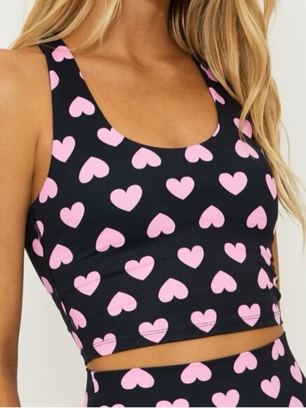 NWOT! Beach Riot Sport Yara Love Heart Racerback Sports Bra Top XS 34073